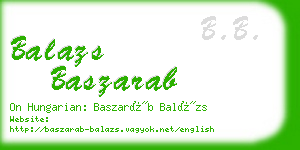 balazs baszarab business card